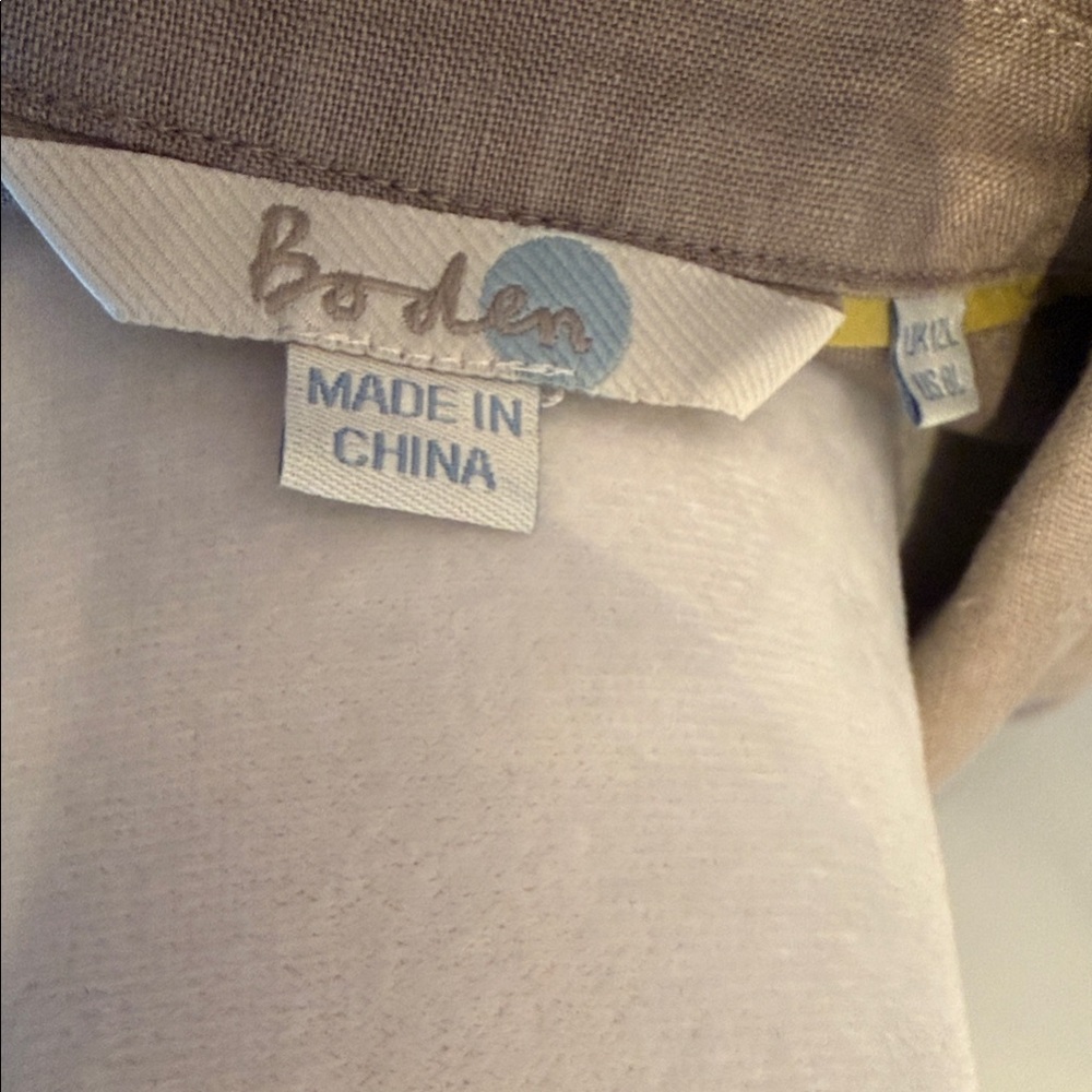 Boden Taupe Belted Shirt Dress - Picture 5 of 5